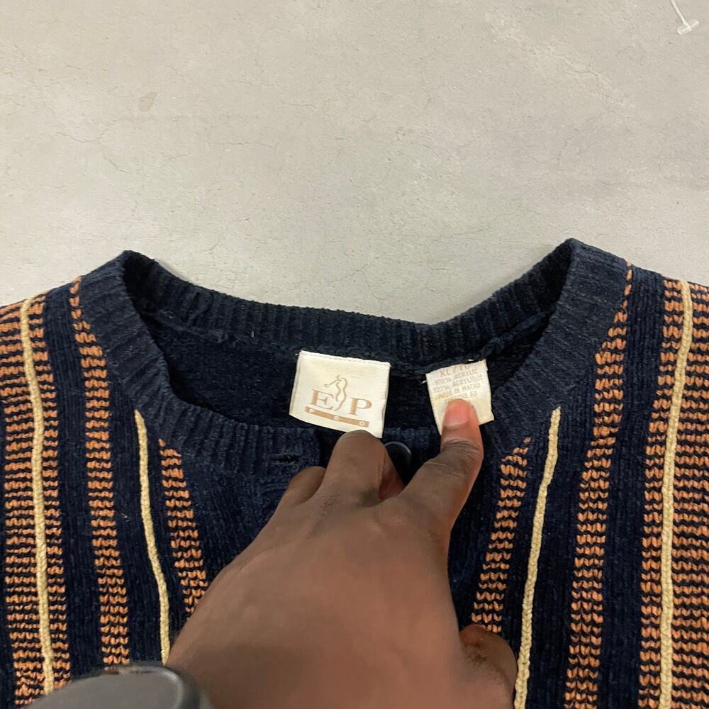 90s boxy patterned sweater - Picture 4 of 4